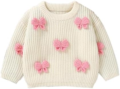 ToddlBy Baby Girls Soft Knit Sweater Pullover 6-9 Months Warm and Cozy