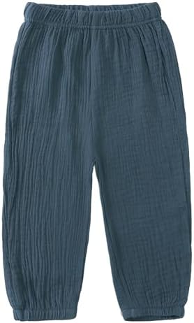 YEAHDOR Cotton Linen Bloomer Trousers for Toddlers