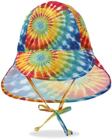 Emelivor Rainbow Spiral Tie Dye Toddler UV Protection Sun Hat