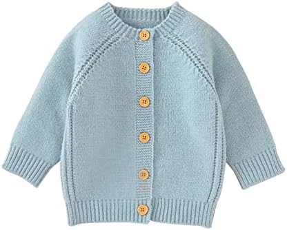 Sky Blue Knit Cardigan Sweater