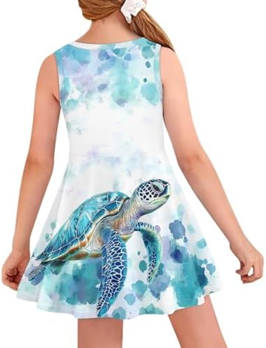asessembojepai Floral Unique Summer Sleeveless Dress for Active Girls