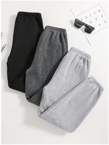 Floerns 3-Piece Elastic Jogger Pants