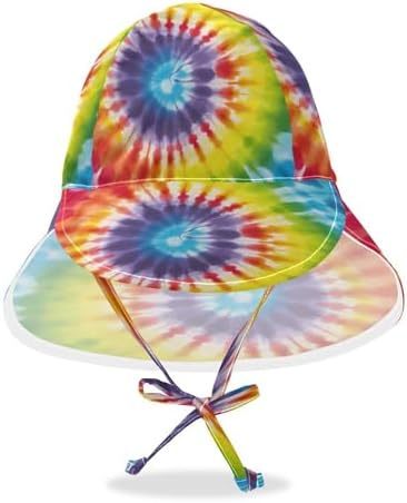 Emelivor Tiedye Rainbow Toddler Sun Hat UPF 50 UV Protection