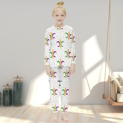 Girls Thermal Pajama Set Soft Comfortable Sleepwear for Kids