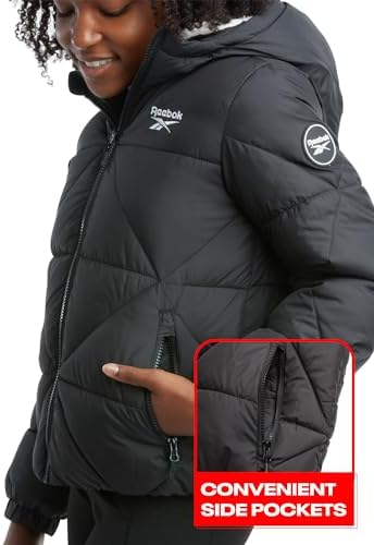 Stay Warm Style Comfort Reebok Girls Heavyweight Quilted Puffer Parka