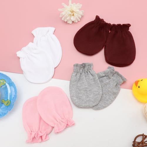 Soft No- Scratch Hypoallergenic mittens for Babies 0-6 Months