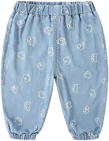 ZZHIZAIHU Cute Cartoon Animal Print Elastic Waist Pants Kids