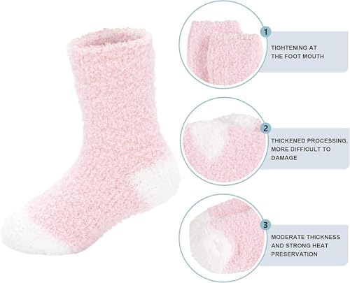 American Trends Kids Fuzzy Socks Toddler Girls