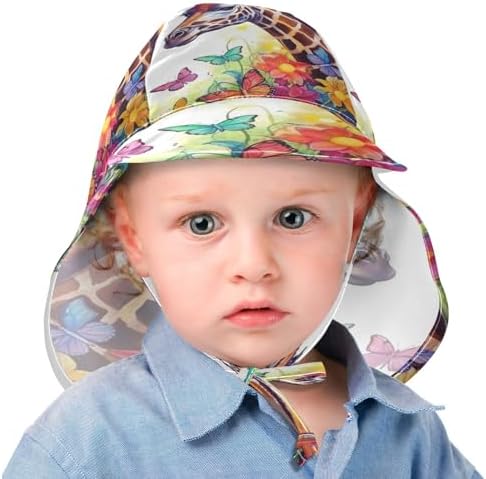 Emelivor Giraffe Butterflies Baby Sun Hat UPF 50