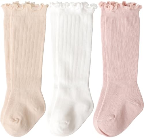 DRESHOW BQUBO Baby Girls Knee-credits Socks