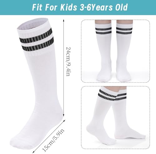 3 Pairs Striped Soccer Socks for Kids