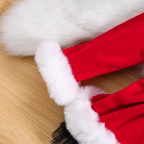 WASAIGOOD Christmas Soft Velvet Romper for Baby