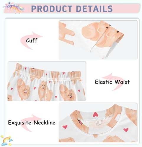 WIFIU Soft Cotton 2 Piece Pajama Set for Kids