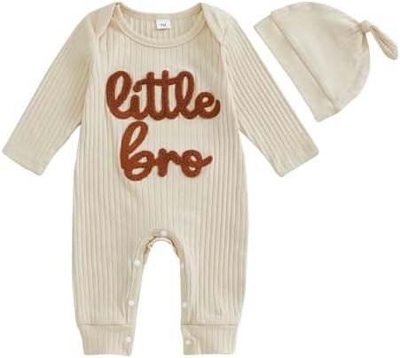 Pengnight Newborn Baby Romper Long Sleeve Lil Bro Letter Print