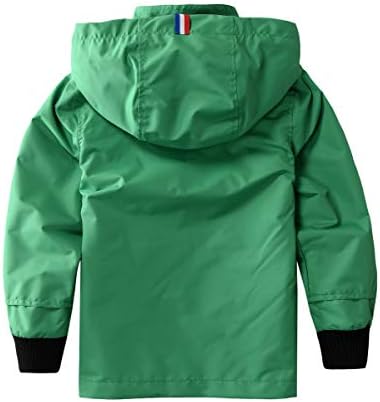 Hiheart Kids Waterproof Hooded Rain Jacket with Cotton Lining