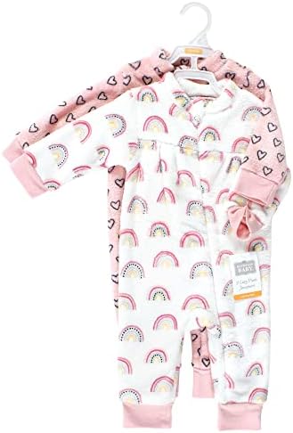 Hudson Baby Baby Girls Plush Jumpsuit With 3D Animal Design