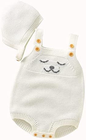 AMIMOJY - Newborn Baby Knit Romper Cotton Sleeveless