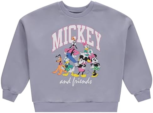 Disney Mickey Mouse Womens Collegiate Crewneck Sweatshirt