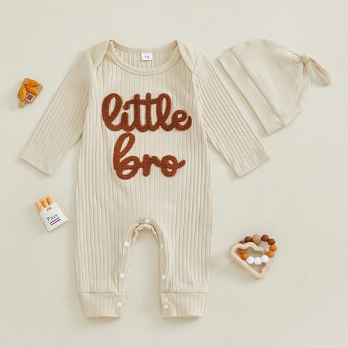Pengnight Newborn Baby Romper Long Sleeve Lil Bro Letter Print