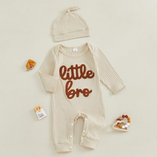 Pengnight Newborn Baby Romper Long Sleeve Lil Bro Letter Print