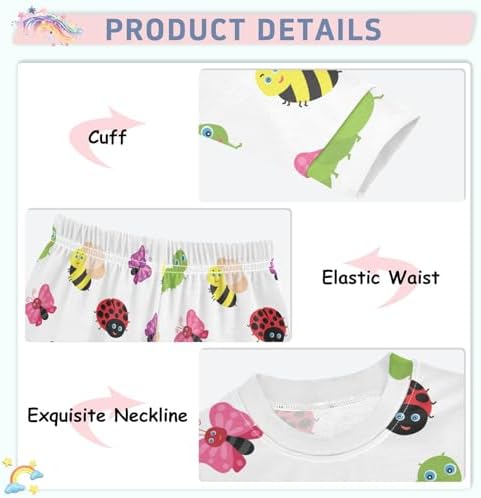 WIFIU 2-Piece Long Sleeve Pajama Set for Girls