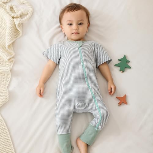 Feidoog Toddler Boys Girls Zipper Romper Set