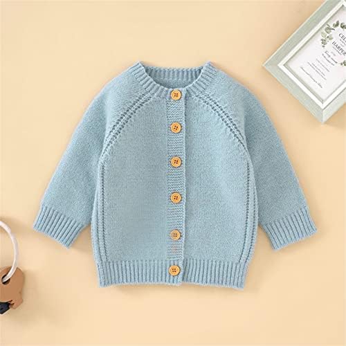 Sky Blue Knit Cardigan Sweater
