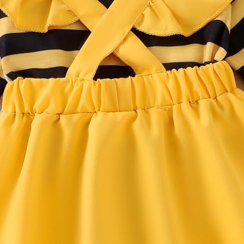 Halloween Baby Girl Outfit Set 3-Piece Romper Skirt Headband for Kids