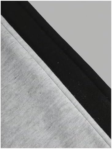 Floerns Colorblock Wide Leg Elastic Waist Sweatpants