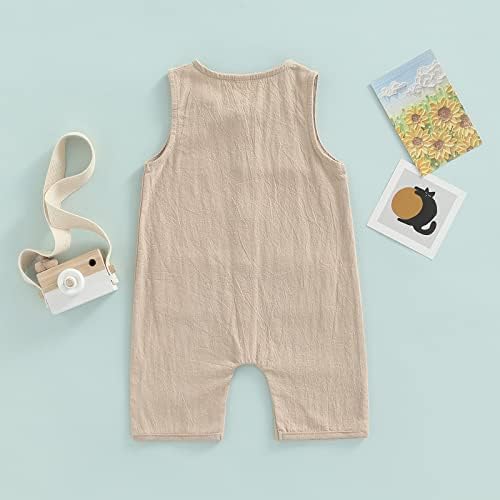 Mubineo Boys Summer Linen Romper for Babies