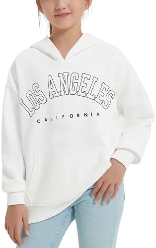 EXARUS Girls Crop Graphic Hoodie