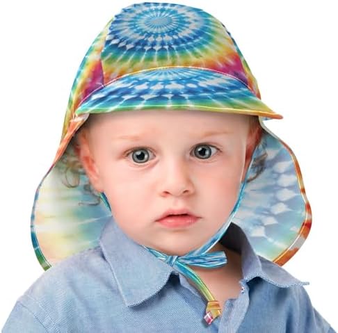 Emelivor Rainbow Tie-Dye Baby Sun Hat UPF 50