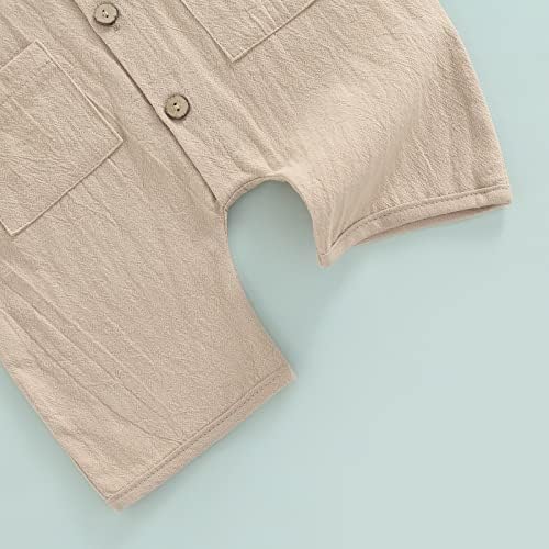 Mubineo Boys Summer Linen Romper for Babies
