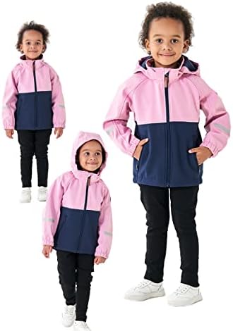 Hiheart Girls Windproof Softshell Jacket