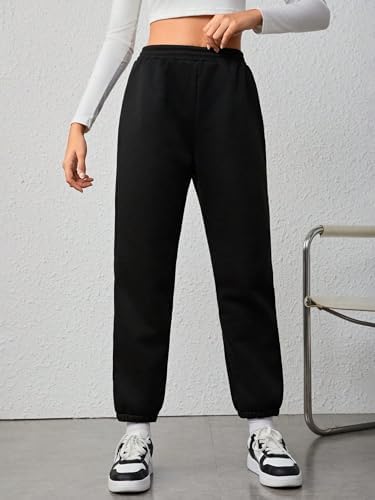 Floerns Girls 2 Pcs Elastic Waist Active Running Solid Jogger Sweatpants 1