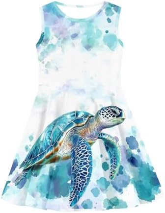asessembojepai Floral Unique Summer Sleeveless Dress for Active Girls