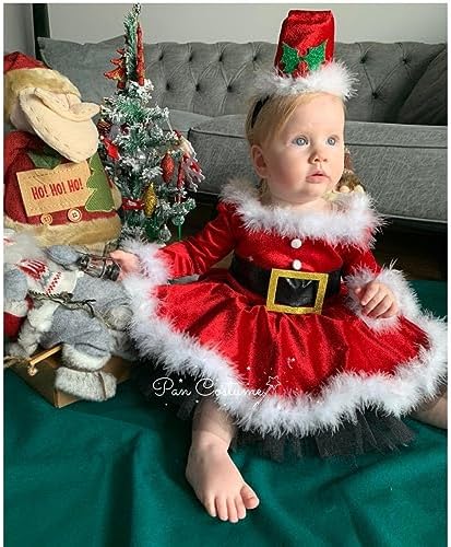 WASAIGOOD Christmas Soft Velvet Romper for Baby