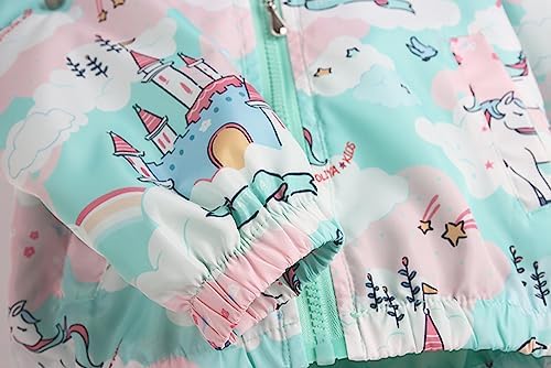 Little Hand Girls Cartoon Unicorn Jacket