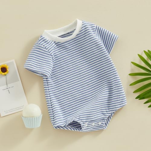 Cute Striped Romper for Boys Girls Perfect for Daily Summer