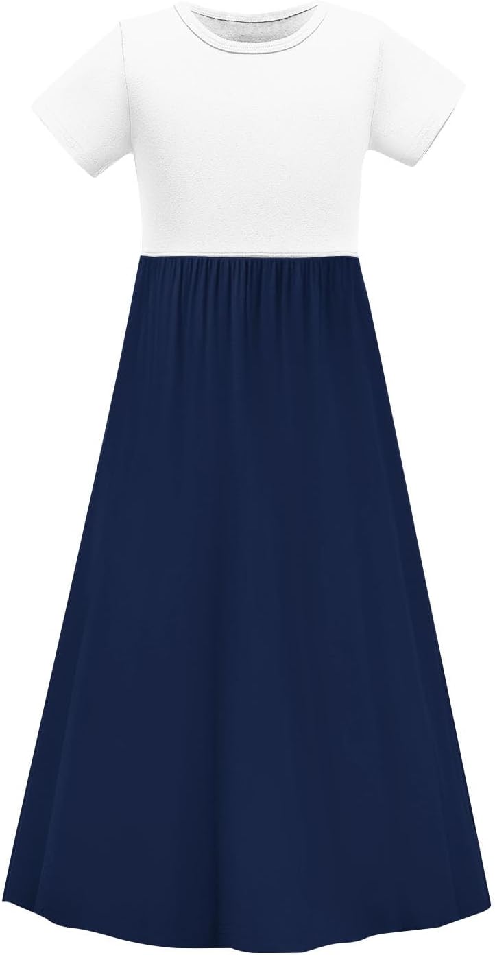 Girls Summer Casual Dress with Pockets
