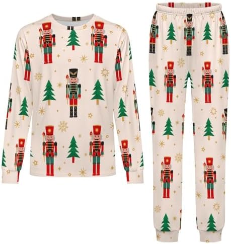 MEIKKO Thermal Pajama Set Christmas Tree Nutcracker Long