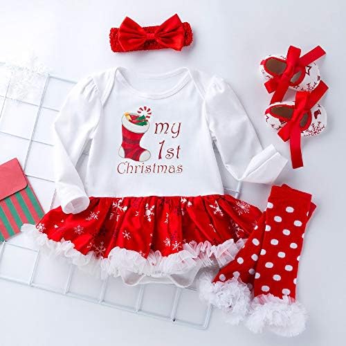 Cute Christmas Romper Tutu Set for Newborn Girls