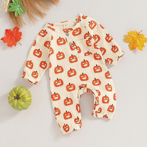 Halloween Trick or Treat - Cozy Cute Perfect Pumpkins ROMPER for Babies
