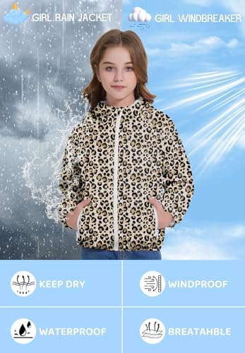 Zando Girls Rain jacket waterproof