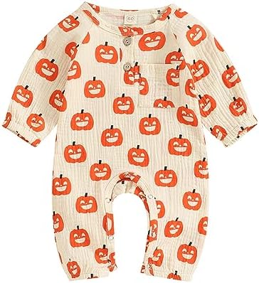 Halloween Trick or Treat - Cozy Cute Perfect Pumpkins ROMPER for Babies