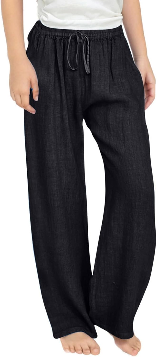 Casual Cotton Linen Pants Summer Lightweight Lounge relieving day