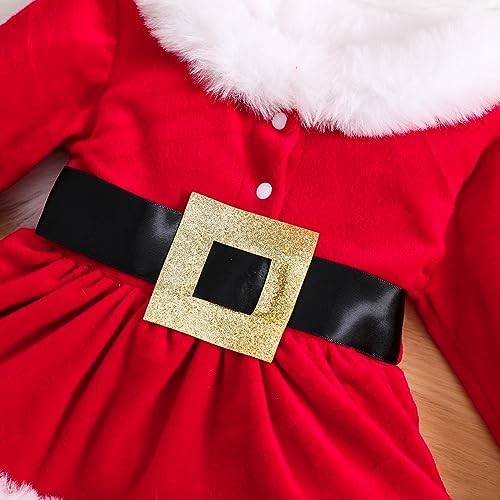 WASAIGOOD Christmas Soft Velvet Romper for Baby