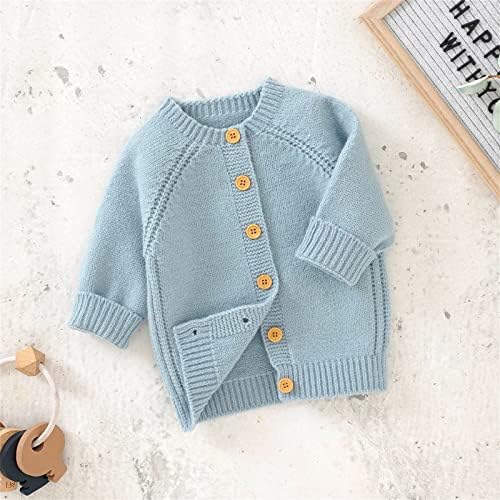 Sky Blue Knit Cardigan Sweater