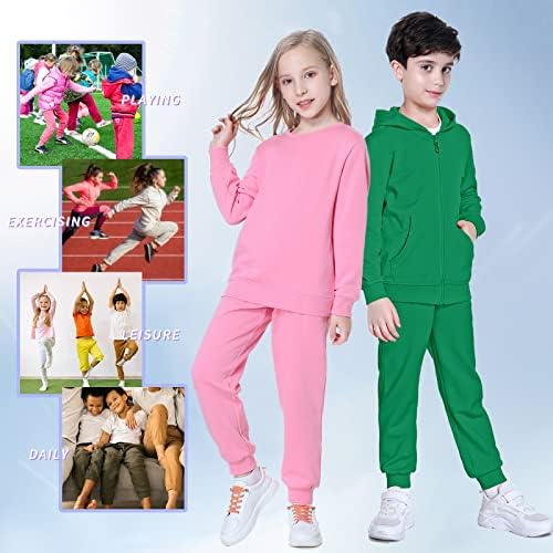 Kid Nation Kids Unisex Soft Brushed Fleece Jogger Sweatpants