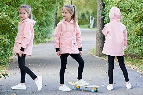 Hiheart Boys Girls Waterproof Hooded Jackets